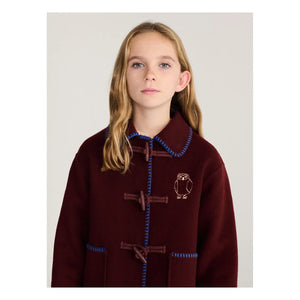 Bobo Choses - Wool Owl Coat | Burgundy