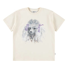 Molo - Riley Poodle Organic Cotton T-Shirt | White