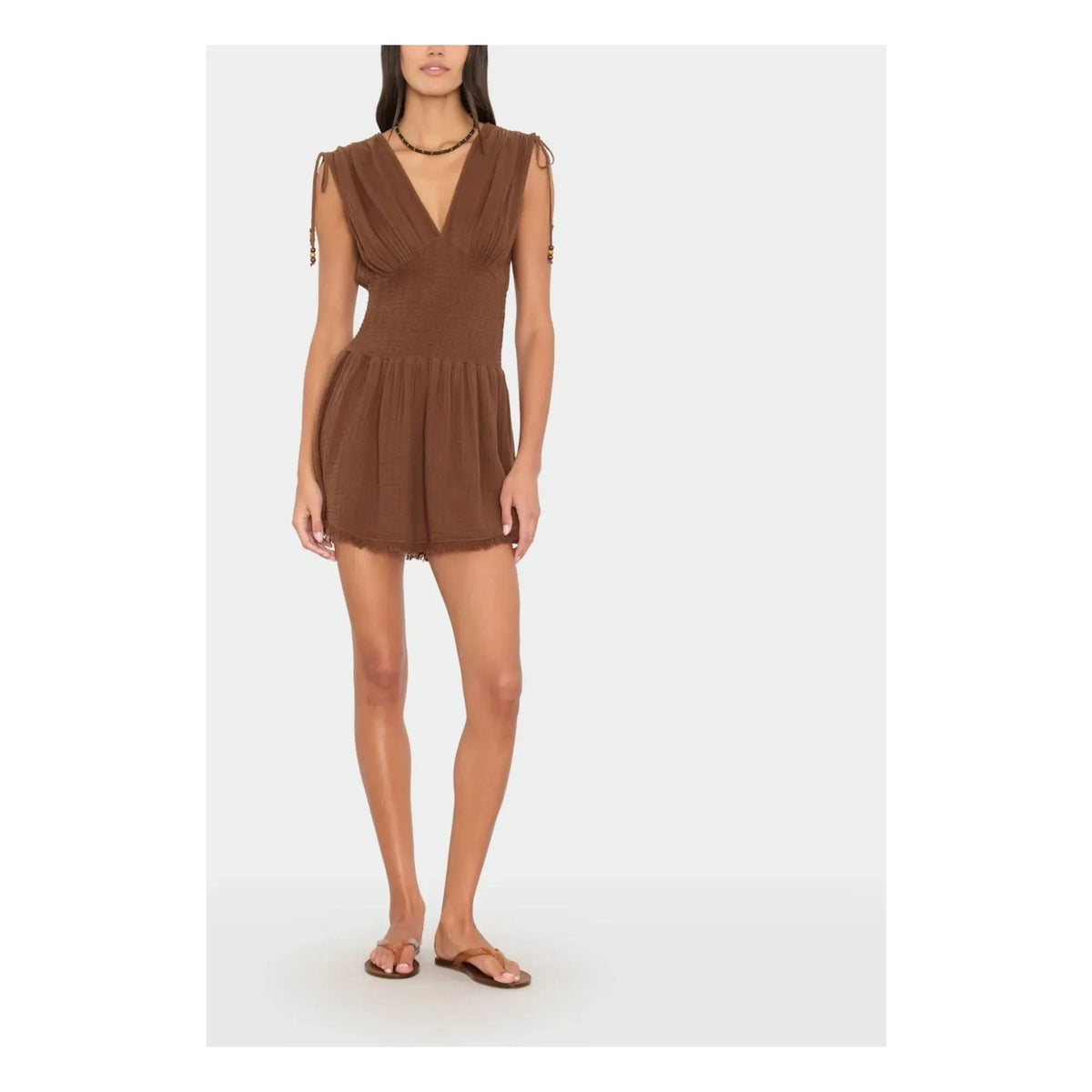 Xirena - Thelma Cotton Gauze Dress | Chocolate