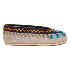 Folkloore - Floral Patterned Wool Slippers - Women's Collection | Cream