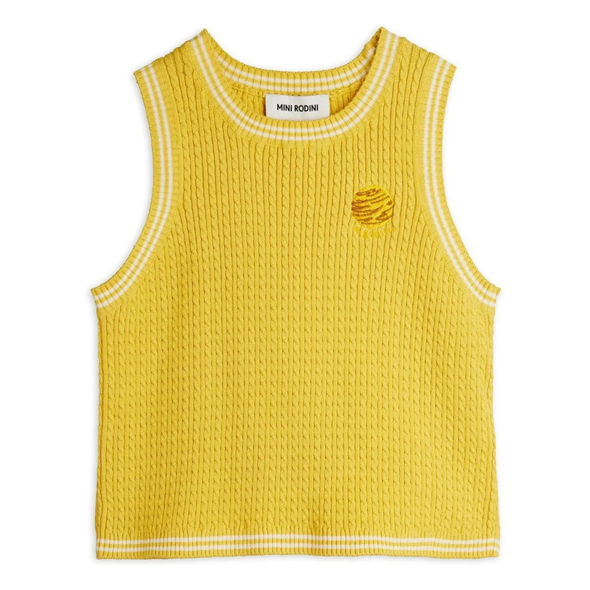 Mini Rodini - Organic Cotton Knit Top | Yellow