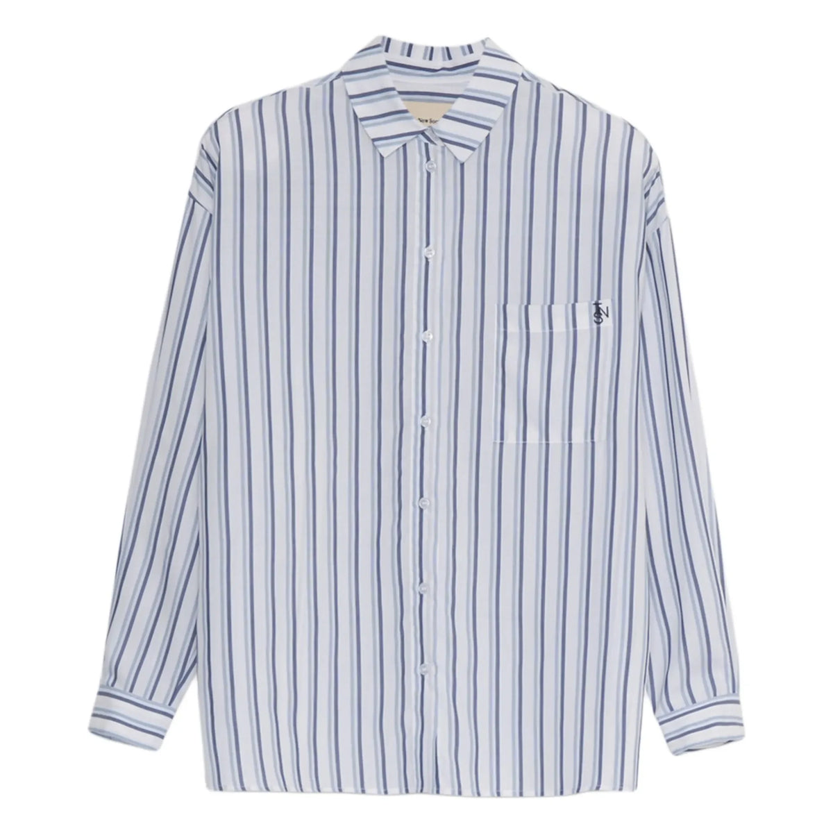 the new society - Estela Carreaux shirt | Blue
