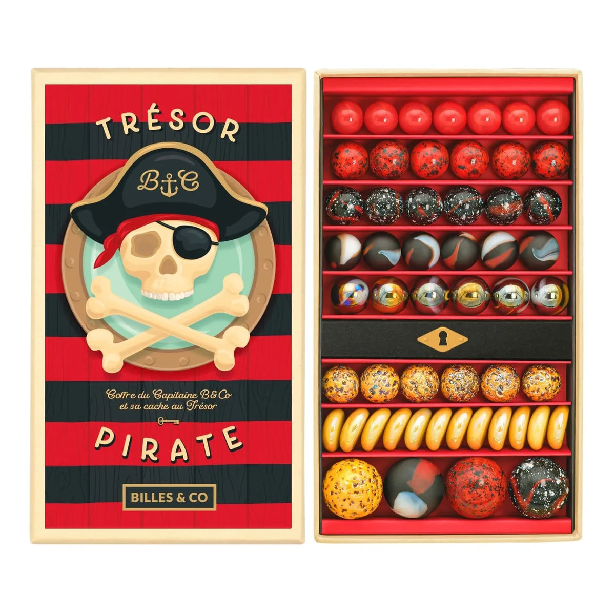 Billes & Co - 85 Pirate Treasure Marbles Set