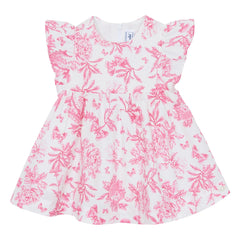 Tartine et Chocolat - Floral Pattern Dress - Toile de Jouy Inspired | Pink