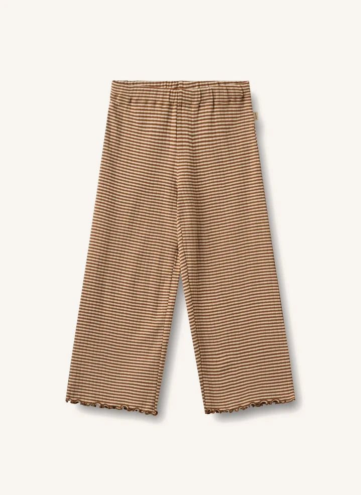 Wheat - Ela Striped Organic Cotton Pants | Sand
