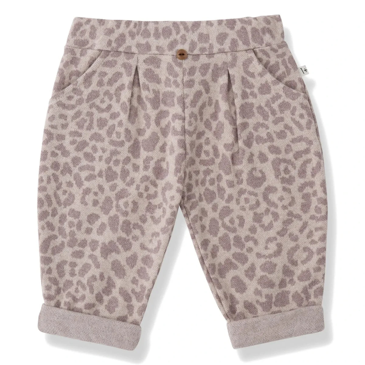 1+ in the family - Roma Leopard Fleece Pants | Nude