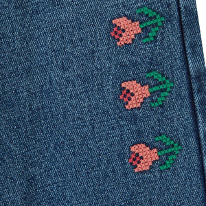 Emile et Ida - Embroidered Jeans | Dark Blue