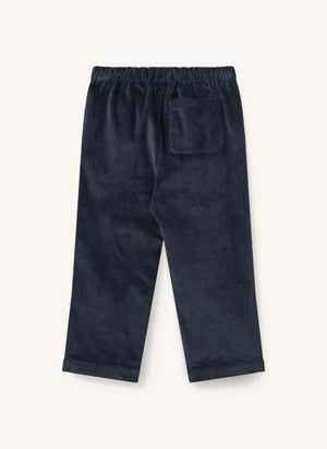 Copenhagen Colors - Organic Cotton Ribbed Corduroy Drawstring Pants | Navy