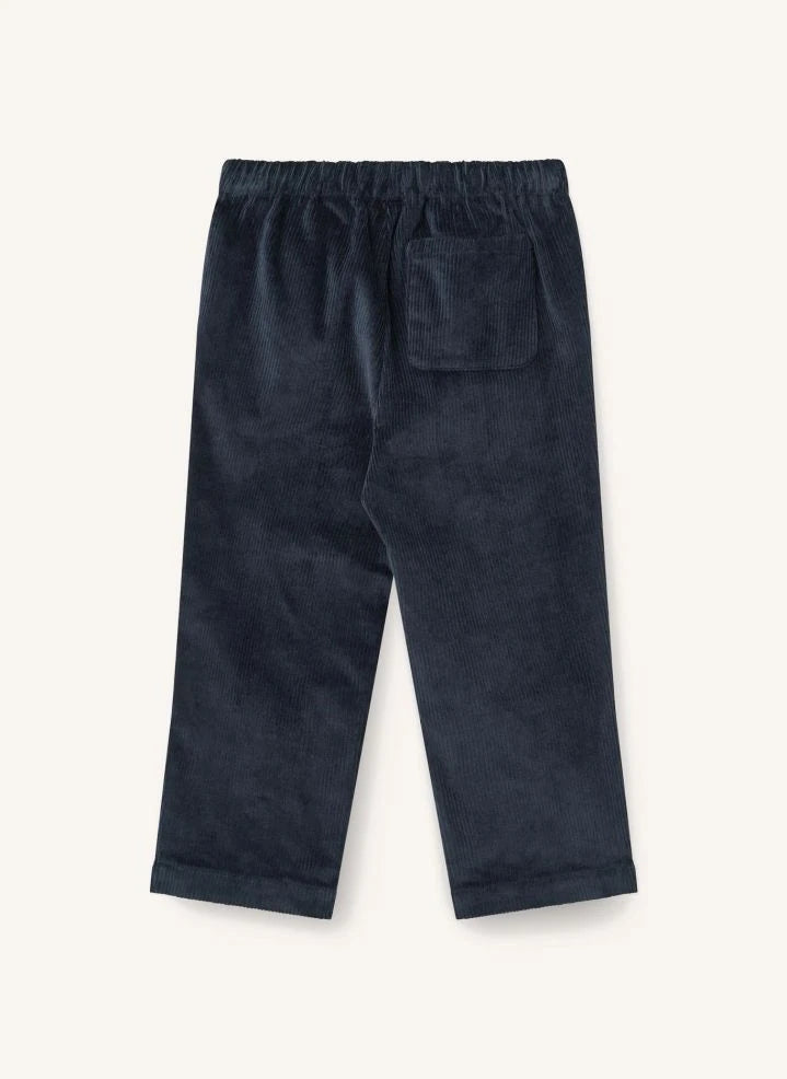 Copenhagen Colors - Organic Cotton Ribbed Corduroy Drawstring Pants | Navy