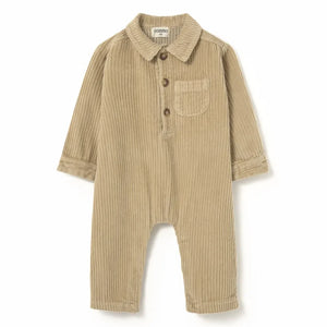 Cozmo - Blai Velvet Organic Cotton Jumpsuit | Beige