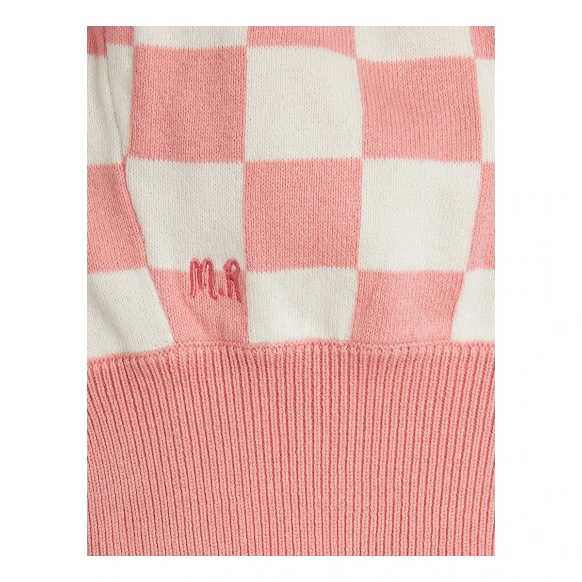 Mini Rodini - Damier organic cotton balaclava | Pink
