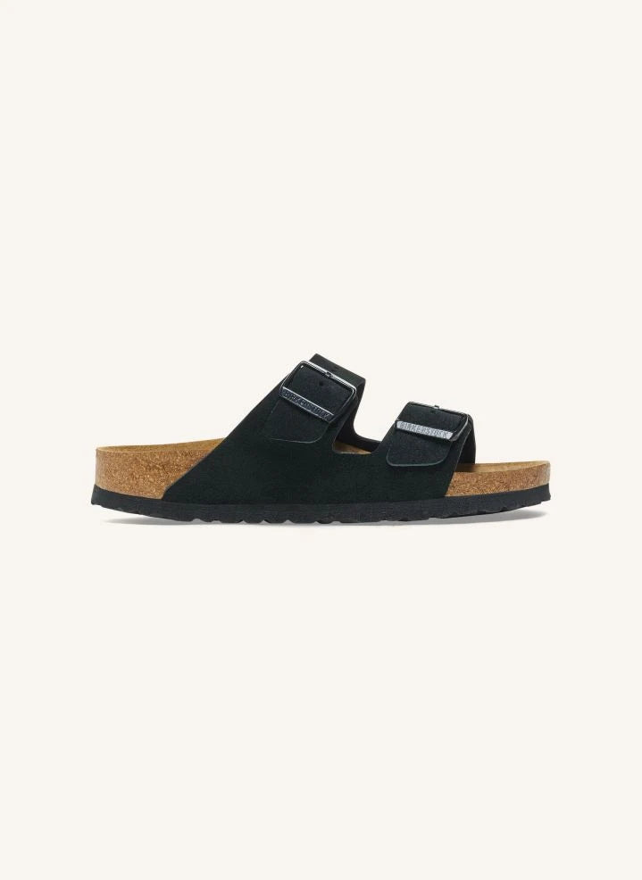 BIRKENSTOCK - Arizona SFB Suede Sandal | Black