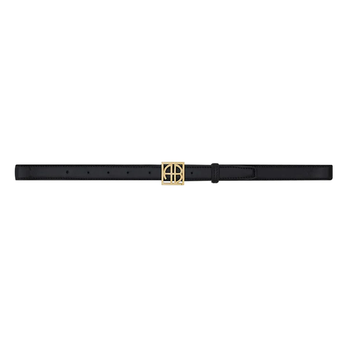 Anine Bing - Monogram Leather Belt | Black