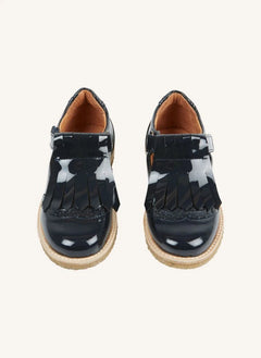 Emile et Ida - Tasseled Patent Leather Baby Shoes | Black