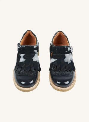 Emile et Ida - Tasseled Patent Leather Baby Shoes | Black
