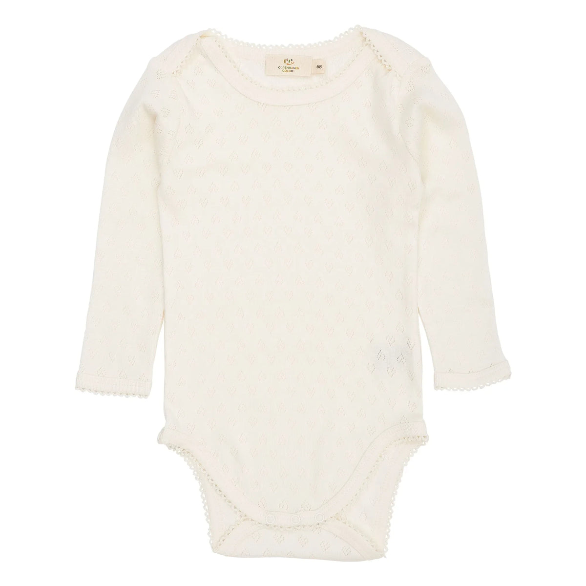 Copenhagen Colors - Short Sleeve Body Pointelle Hearts Organic Cotton | Cream