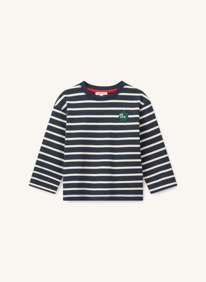 Liewood - Tyler Striped Organic Cotton T-Shirt | Navy