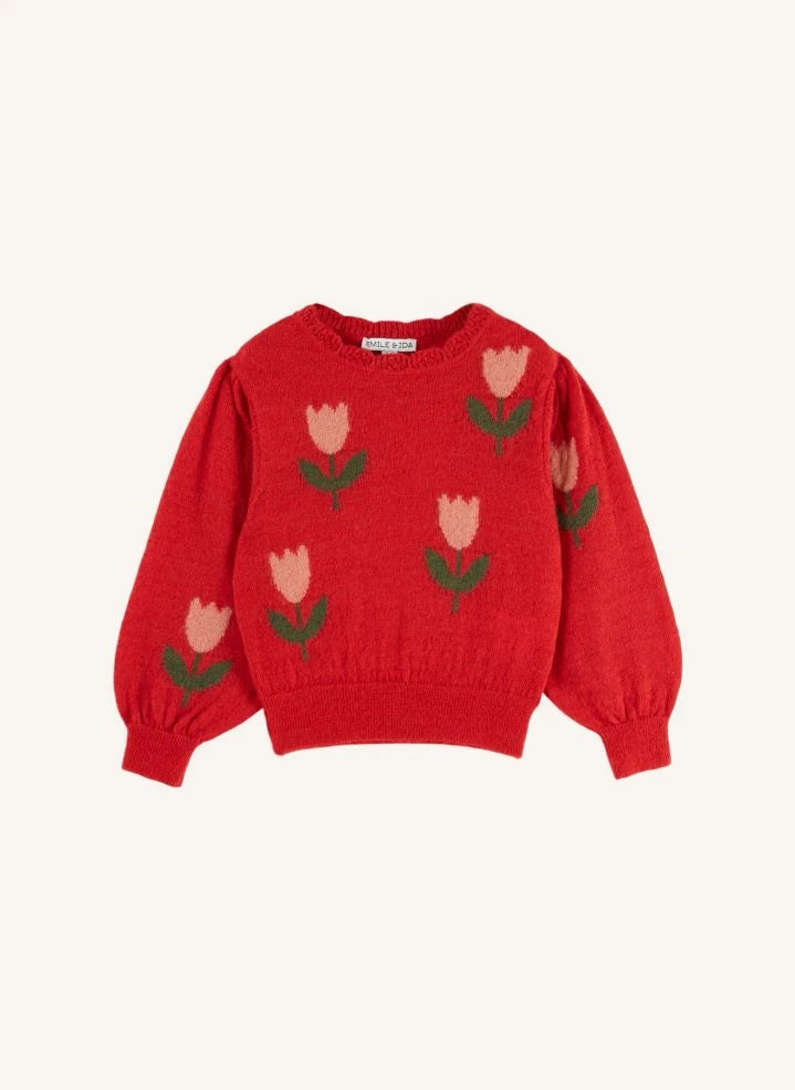 Emile et Ida - Mohair Tulip Sweater | Red