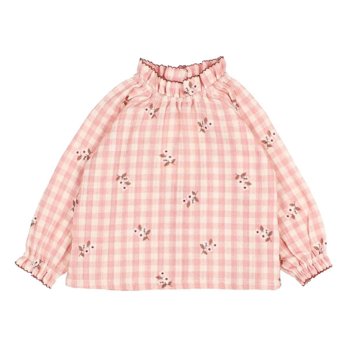 Búho - Vichy Floral Blouse | Pink