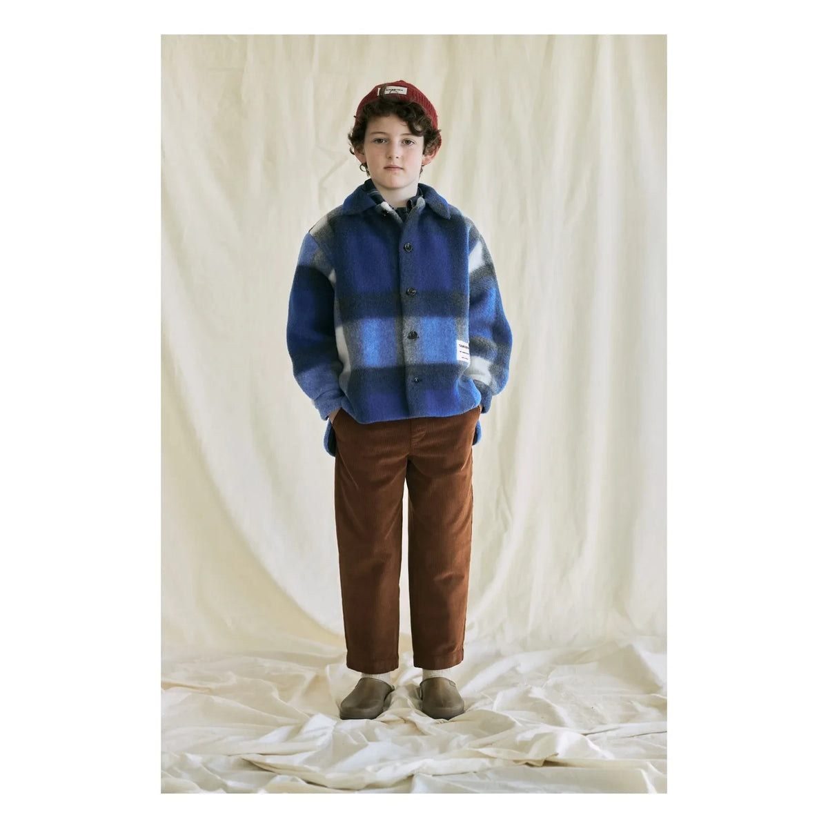 Tangerine - Checked Fleece Jacket