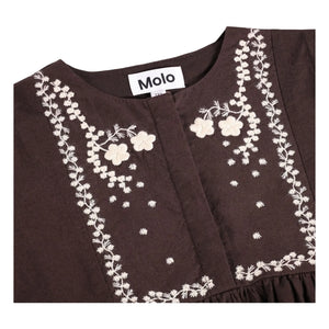 Molo - Rhonda embroidered blouse | Organic cotton | Brown
