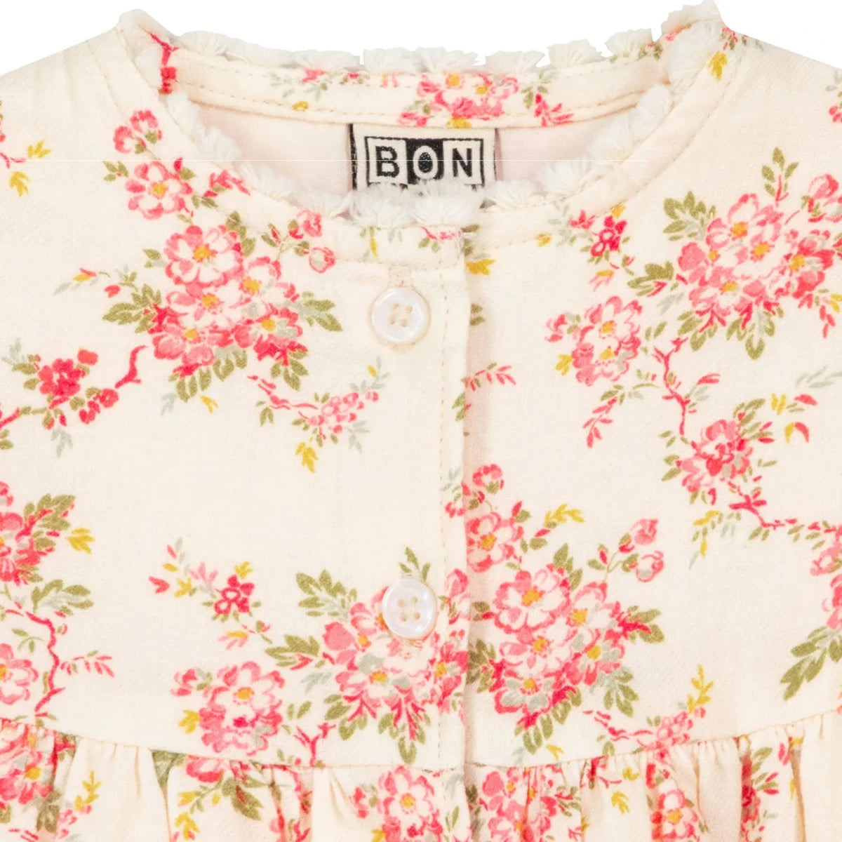 Bonton - Peony Flower Dress | Ecru