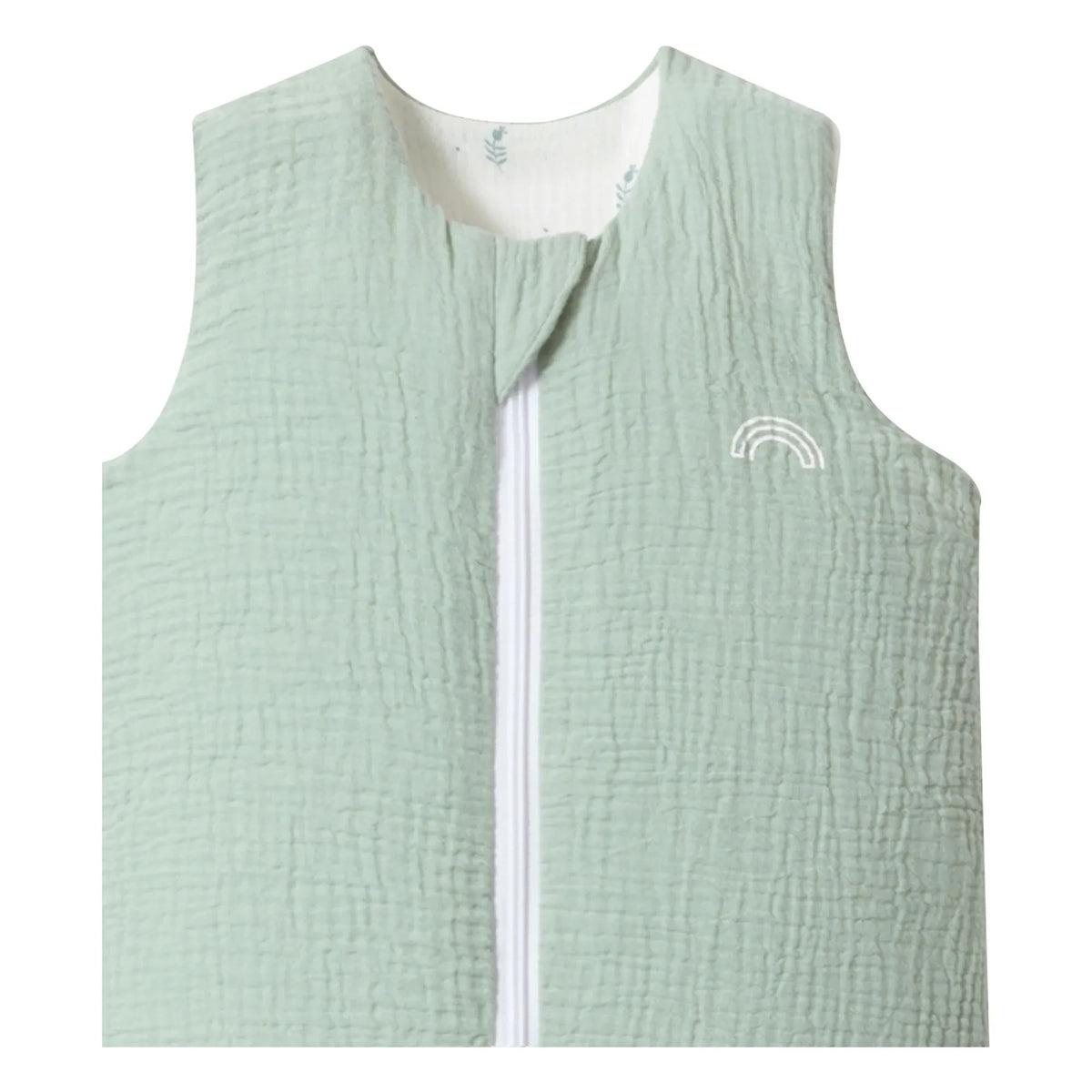 Les Petites Billes - Reversible Multi-season Sleep Suit Made of Double-layer Cotton Gauze | Sage