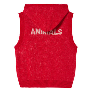 The Animals Observatory - Yak Hooded Sweatshirt | Red