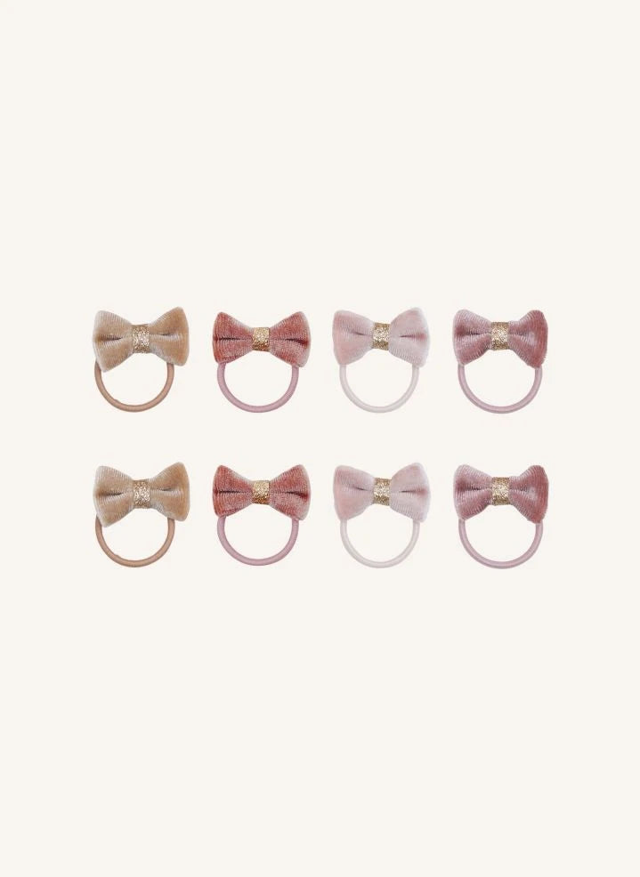 Mimi & Lula - 8-piece T'bell Knotted Scrunchie Set | Pink
