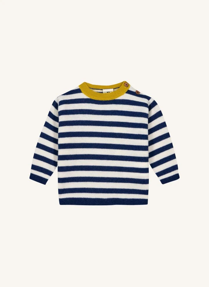 Bonton - Pepito Baby Striped Sweater | Navy