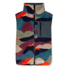 AO76 - Teddy Reversible Sleeveless Jacket | Blue