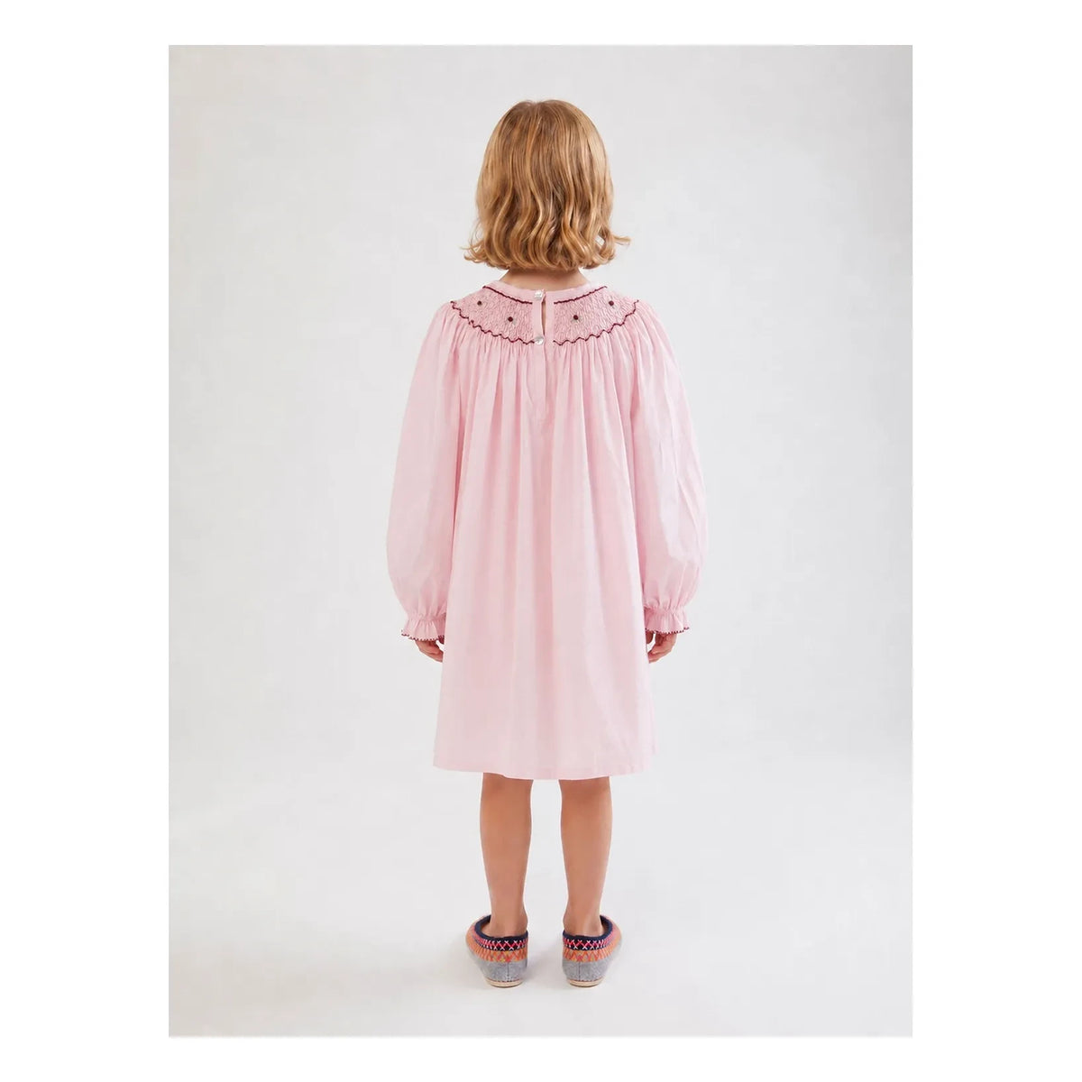 Folkloore - Smocked Nightgown - Kids Collection | Pink