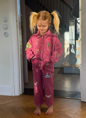 SISSEL EDELBO - Oda Organic Cotton Pants - Kids Collection | Fuchsia