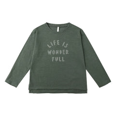 Rylee + Cru - Raw Edge T-Shirt | Verdigris