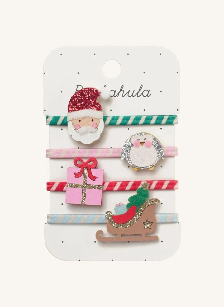 Rockahula Kids - 4-piece Santa Scrunchie Set | Red
