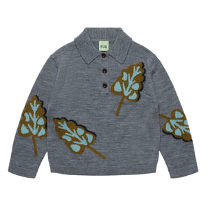 FUB - Fine Knit Merino Wool Fisherman's Neck Sweater | Gray