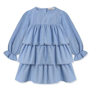 Fliink - Connie Ruffled Dress | Blue