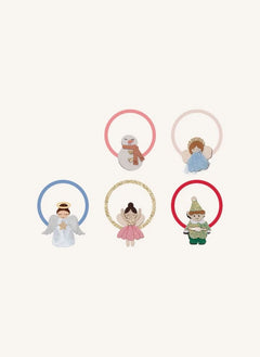 Mimi & Lula - 6-piece Cute Character Hair Clip Set | Ecru