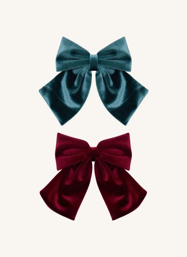 Mimi & Lula - 2-Piece Velvet Knot Set | Burgundy