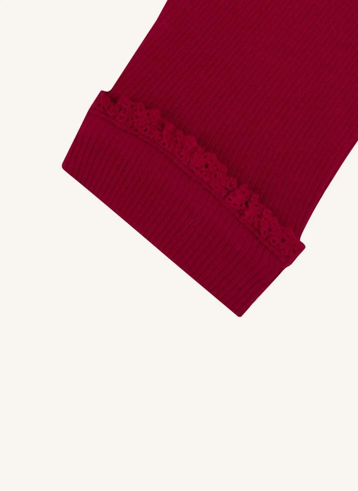 Tartine et Chocolat - Cherry Red Lace Tights