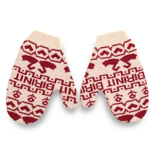 birinit - Merino Wool Duck Gloves | Burgundy