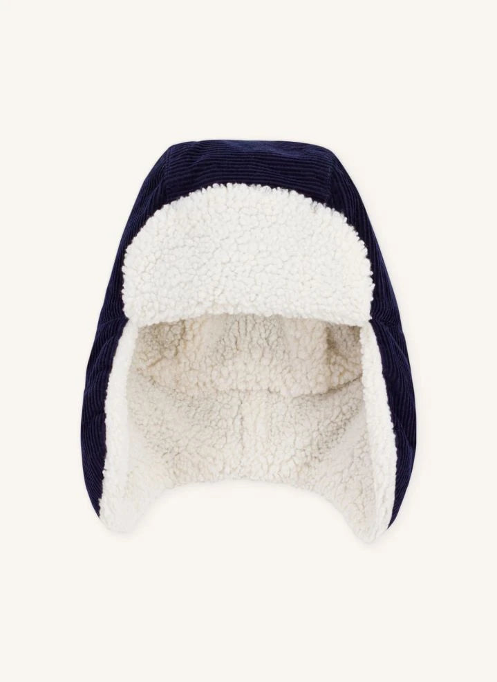 Petit Bateau - Velvet Shepra-style Chapka | Night blue