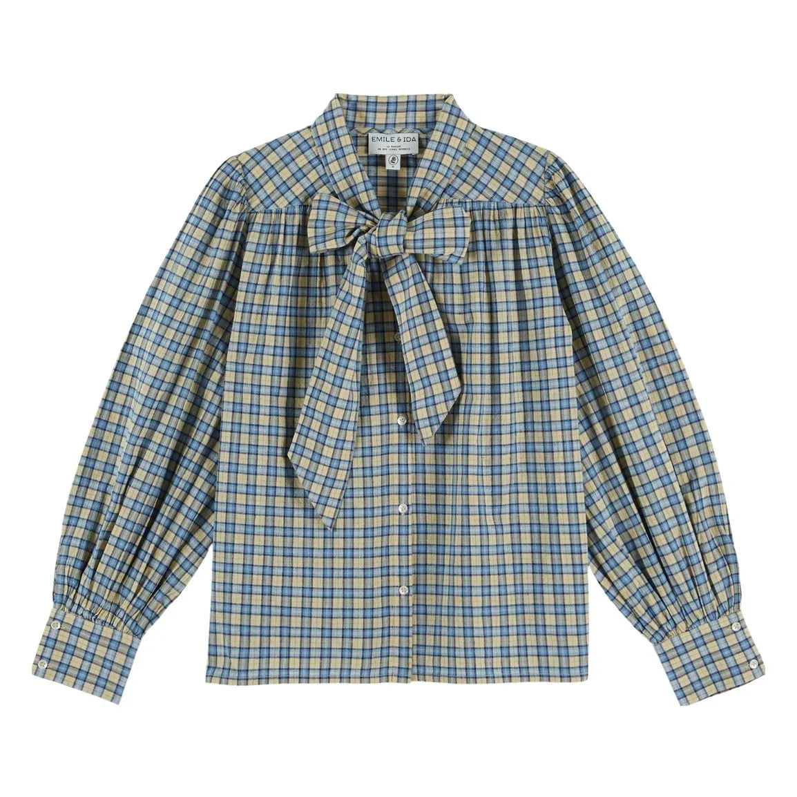 Emile et Ida - Emera Lavallière blouse | Blue