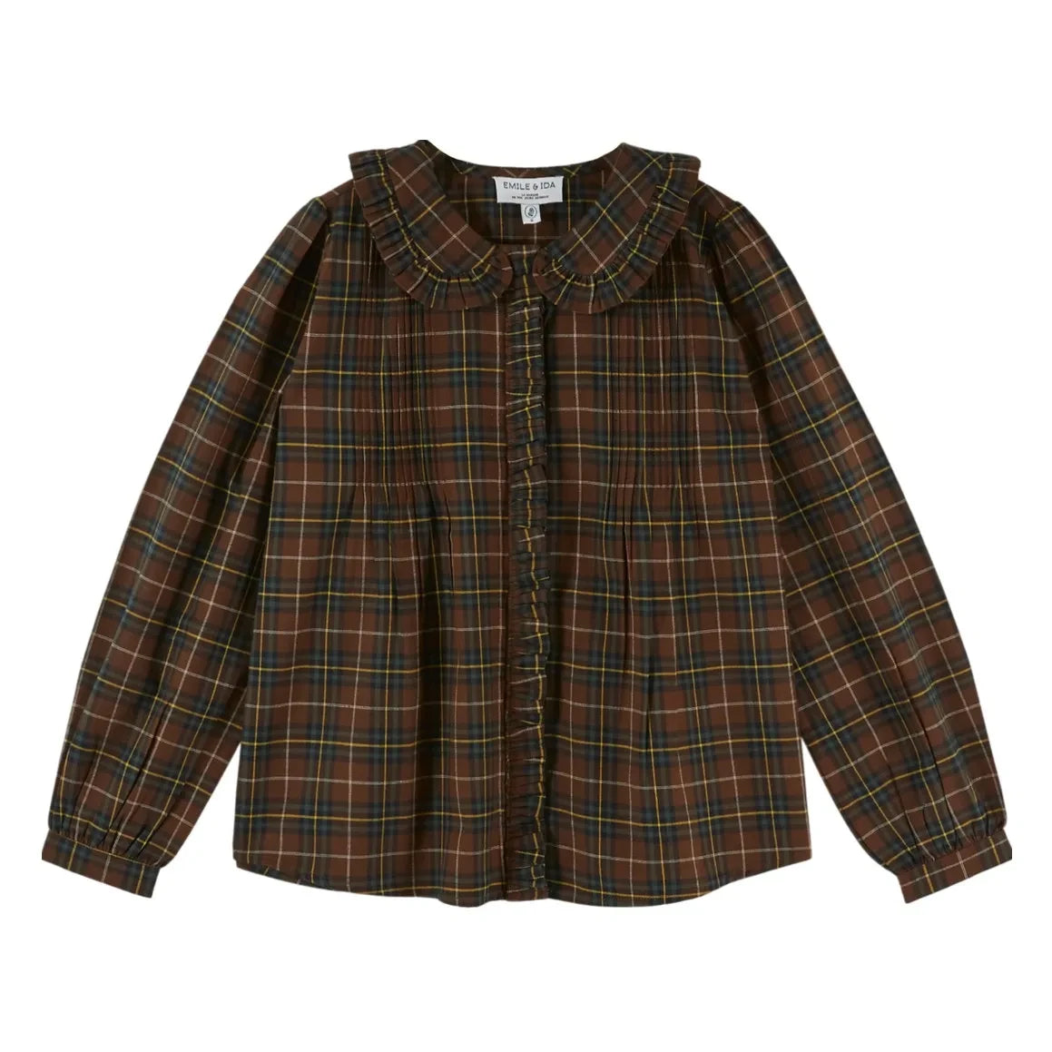 Emile et Ida - Eboto Flannel Blouse | Brown