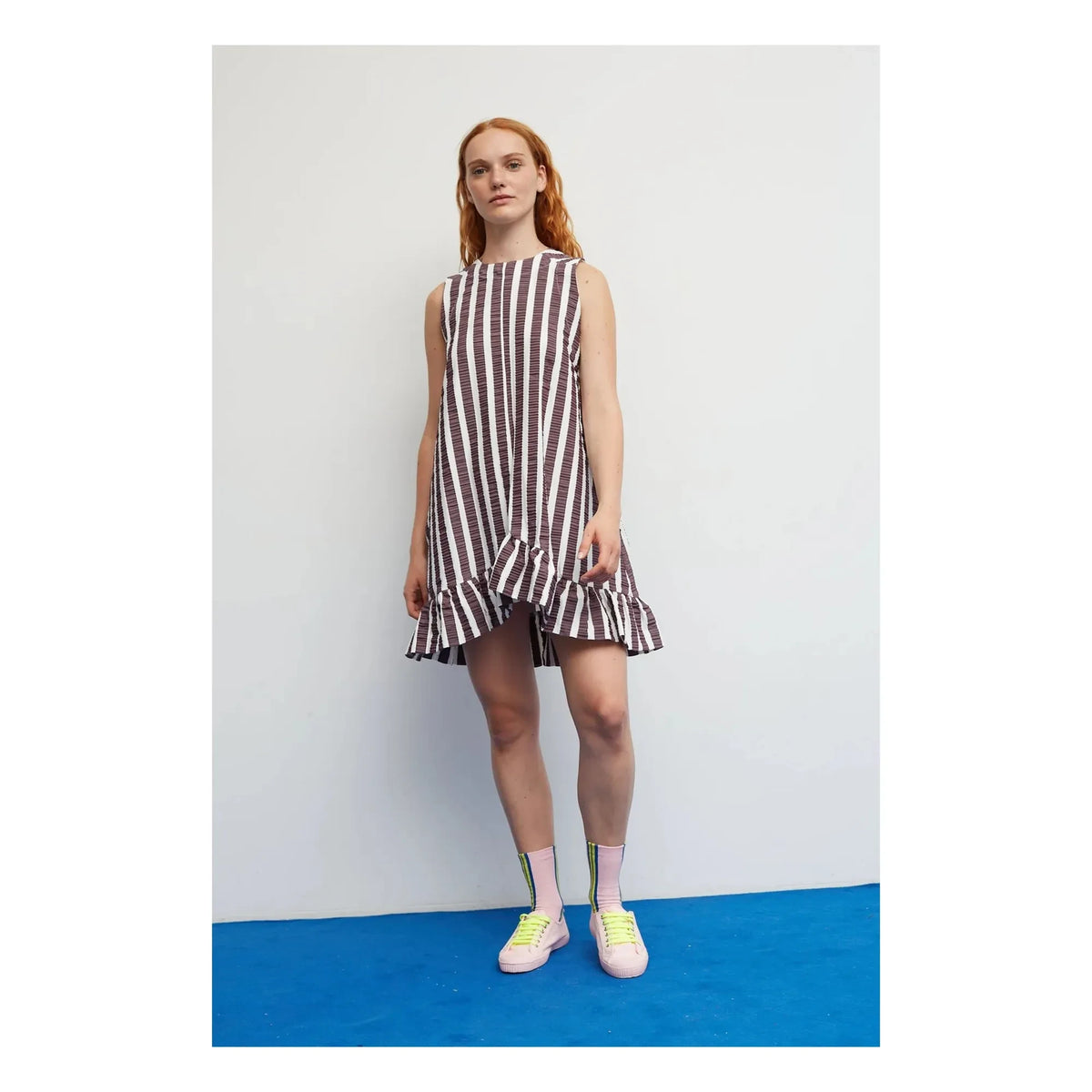 Dr Bloom - Cocomero Stripes Dress | Aubergine