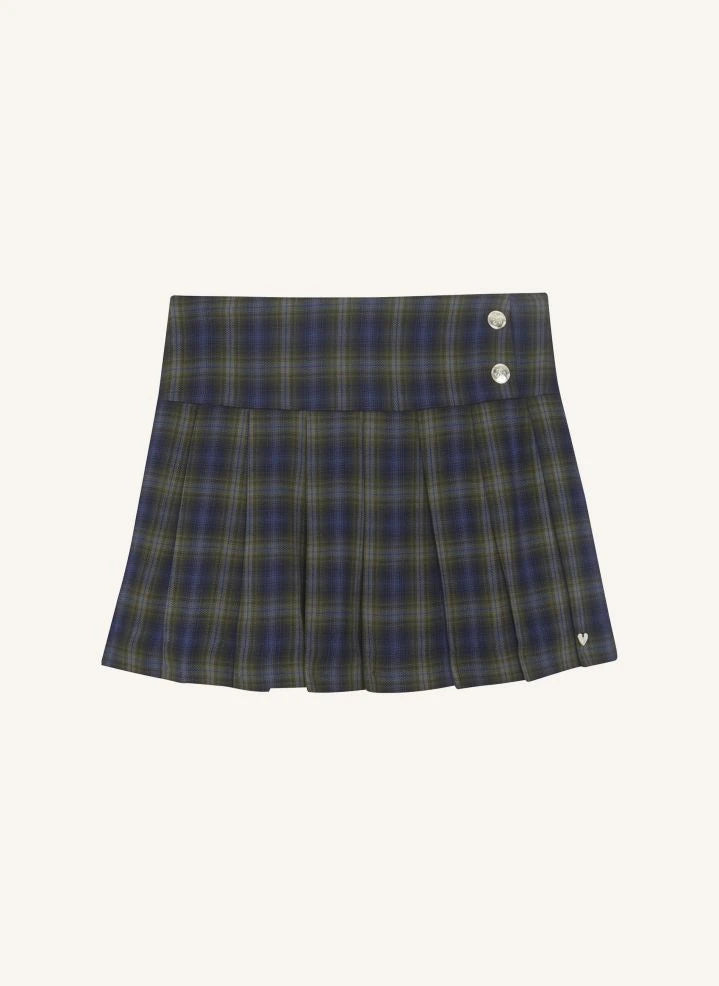 Tartine et Chocolat - Navy checked skirt