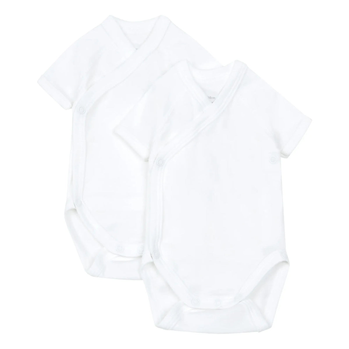 Petit Bateau - Plain Organic Cotton Baby Bodysuits - Set of 2 | White