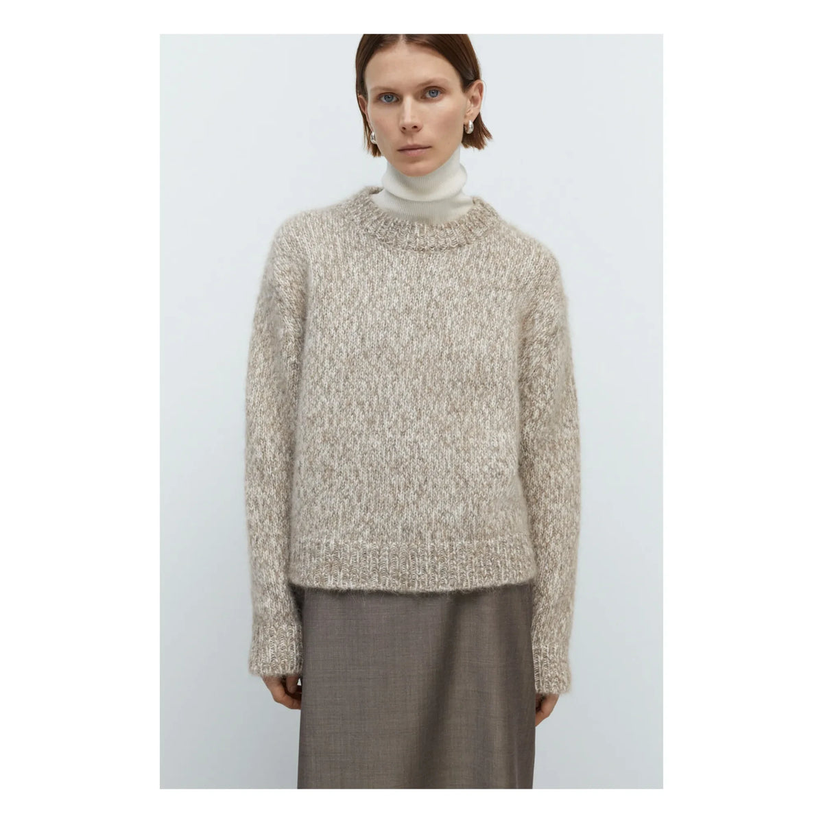 Cordera - Fine Alpaca Wool Thick Sweater | Beige