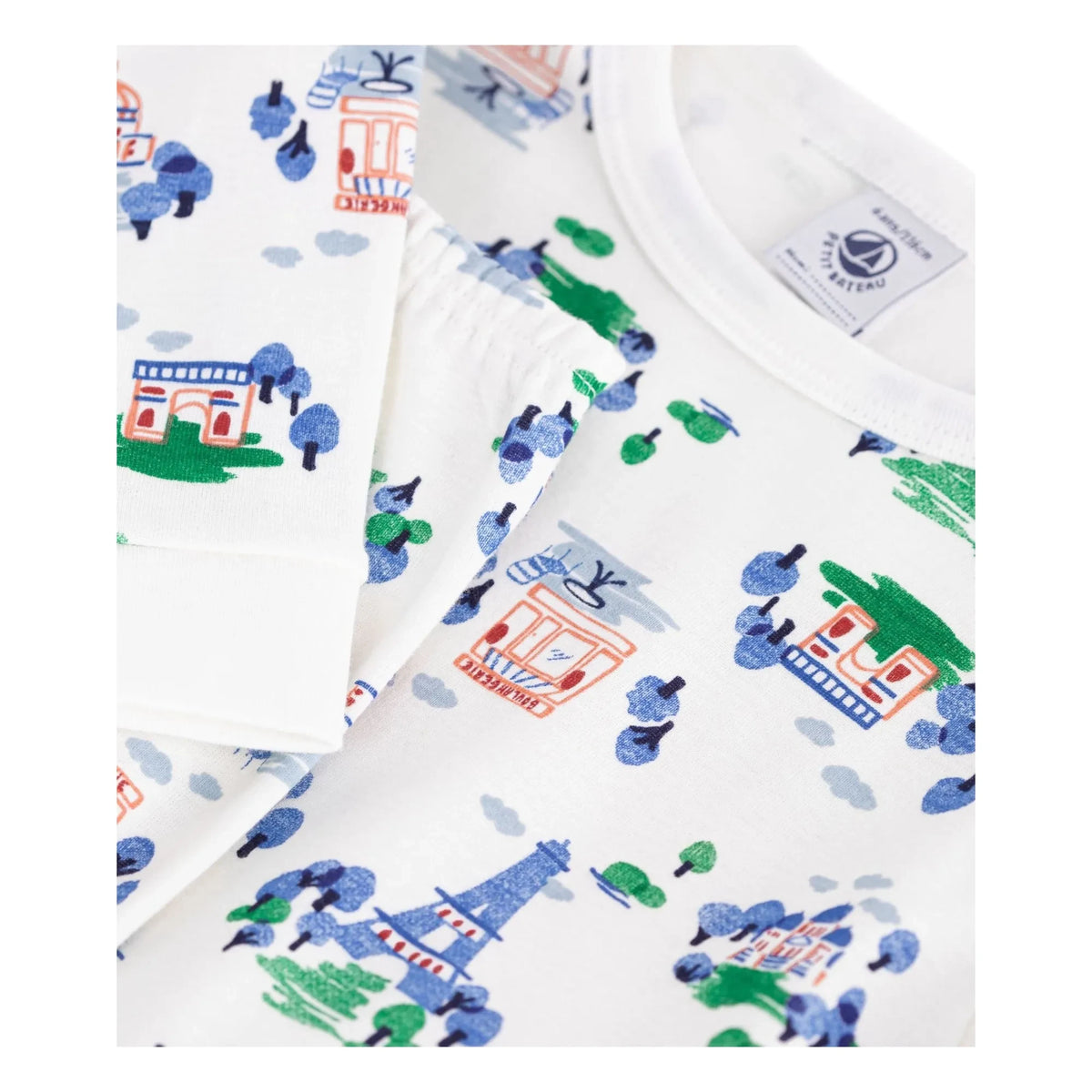 Petit Bateau - Paris Organic Cotton Special Tailored Pajama | White