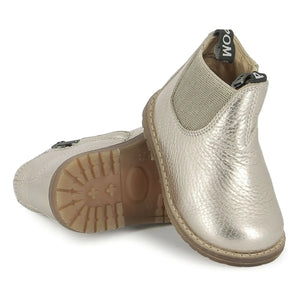 Pom d'Api - Bob Jod Zippered Grain Leather Ankle Boots | Gold